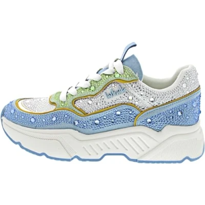 Afbeelding van La Strada Sneaker blauw met steentjes dames maat 39
