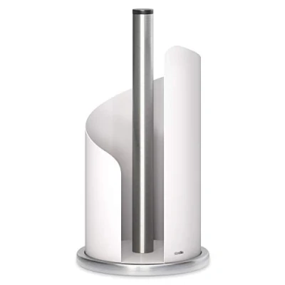 Afbeelding van Stardis Toilet/Keukenrolhouder, roestvrij staal/mat gecoat Ø 15 cm rolhouder Wit