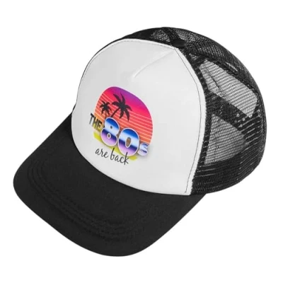 Afbeelding van Widmann Jaren 80 &amp; 90 Kostuum 80s Are Back Miami Pet Zwart, Wit / Beige Carnavalskleding Verkleedkleding