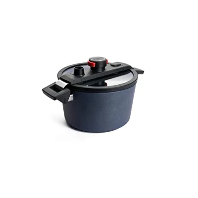 Afbeelding van Woll Active Lite braadpan met deksel en siliconen inzetstuk, Ø 24 cm, 13,5 cm hoog, 5 liter, 2 zijgrepen inductief geschikt voor alle warmtebronnen, gegoten aluminium, antraciet