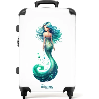 Afbeelding van NoBoringSuitcases.com® Kinderkoffer meisje Zeemeermin koffer kind 20 kg bagage