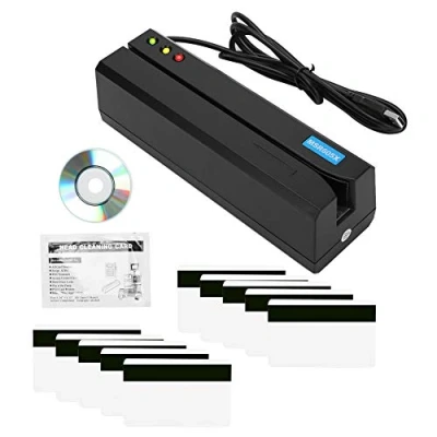 Afbeelding van Magneetstrip kaartlezer, USB Magnetische Creditcardlezer Swiper voor MSR605X Bankpasautomaat LED display Mini Magstripe Reader