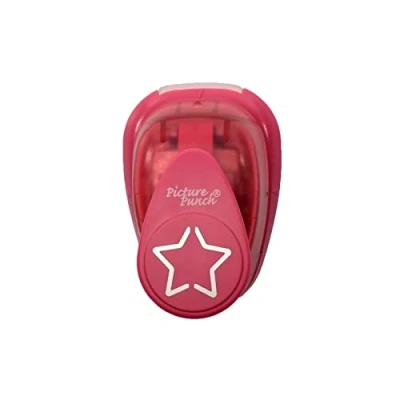 Afbeelding van Vaessen Creative Papieren pons, ster, 3D effect, 2,5 cm, voor doe het zelfprojecten, scrapbooking, kaarten maken en meer