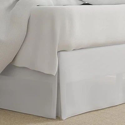 Afbeelding van Lux Hotel Microvezel op maat gemaakte stijl bedrok met klassieke 14 inch vallengte, California King, wit
