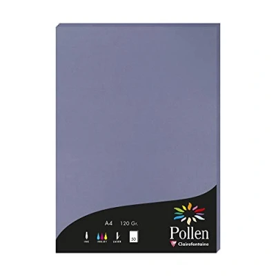 Afbeelding van Clairefontaine Ref 4219C Stuifmeel gekleurd papier (Pack van 50 vellen) A4 (210 x 297mm), 120gsm papier, inkjet &amp; laser printer compatibel, zuurvrij Vergeet me niet