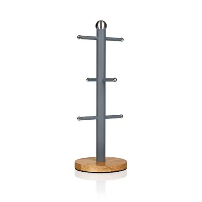 Afbeelding van Swan SWKA17510GRYN Nordic Scandi mok boom met antislip bamboe basis, leisteen grijs, staal, één maat