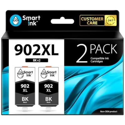 Afbeelding van Smart Ink Compatibele inktcartridge vervanging voor HP 903 903XL hoog rendement 2 Pack met geavanceerde chiptechnologie te gebruiken Officejet 6950 Pro 6960 6970