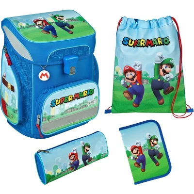 Afbeelding van Scooli Schooltas EasyFit, Super Mario (set, 5 delig)