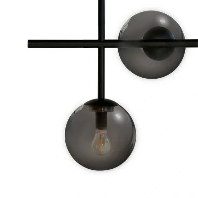 Afbeelding van Como lange tafel hanglamp zwart Black