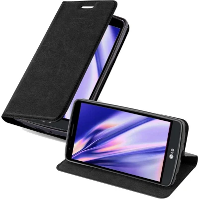 Afbeelding van Cadorabo Hoesje geschikt voor LG G3 STYLUS in ZWARTE NACHT Beschermhoes met magnetische sluiting, standfunctie en kaartvakje Book Case Cover Etui