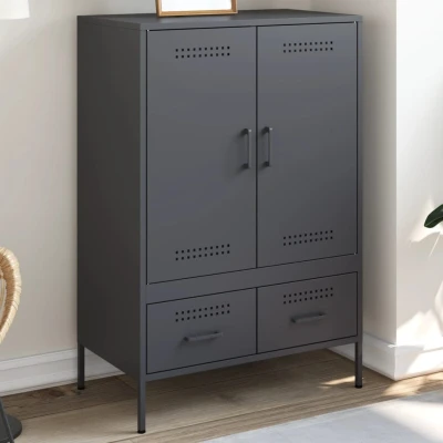 Afbeelding van vidaXL Hoge kast 68x39x101,5 cm koudgewalst staal antracietkleurig