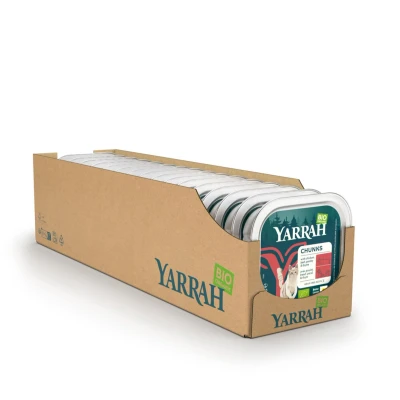 Afbeelding van 16x Yarrah Bio Kattenvoer Chunks Kip&amp;Rund 100 gr