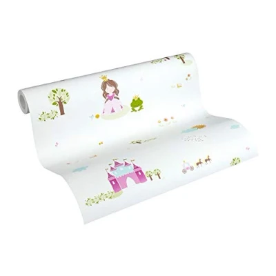 Afbeelding van AS Creation Little Stars 35852 2 Wit / Roze