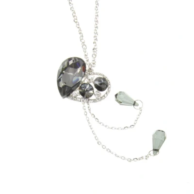Afbeelding van Behave Ketting met hartvormige hanger stenen