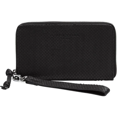 Afbeelding van LIEBESKIND BERLIN Leren Kaarthoes TamorP Vivian Zip Around Wallet Black Zwart