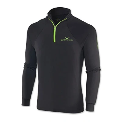 Afbeelding van Black Crevice Ski rolli voor heren, met ritssluiting, functioneel shirt lange mouwen, in verschillende kleuren en maten, flexibel ademend
