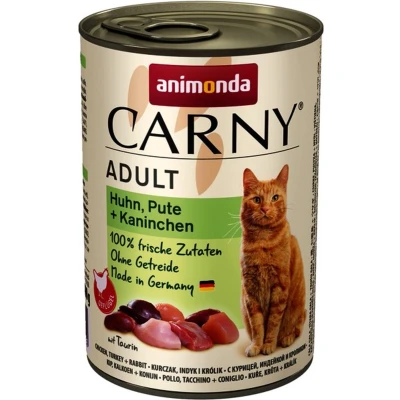Afbeelding van animonda Carny chicken, turkey + rabbit 6 x 400g