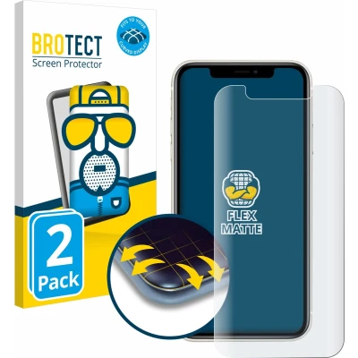 Afbeelding van BROTECT Screenprotector voor Apple iPhone 11 Folie Beschermfolie matte volledig dekking (2 Stuks)
