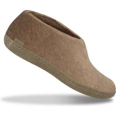 Afbeelding van Glerups Lage Wollen Sloffen Leren Zool Beige 47
