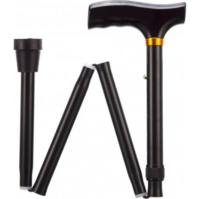 Afbeelding van Opvouwbare wandelstok Zwart Extra kort 74 84 cm