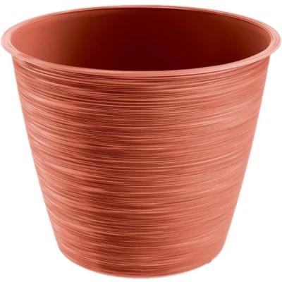 Afbeelding van Prosperplast plantenpot/bloempot kunststof stone rood D24 x H20 cm