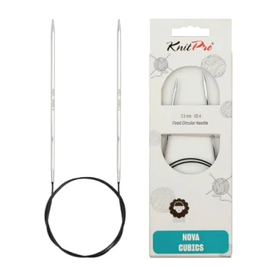 Afbeelding van KnitPro KP12215 100 cm x 3,5 mm Nova Cubics Vaste Cirkelnaalden, Glanzend Messing