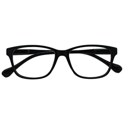 Afbeelding van The Reading Glasses Company Zwarte lichtgewicht lezer ontwerpstijl heren dames lente scharnieren R27 1 +1,50