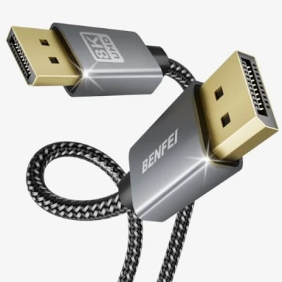 Afbeelding van BENFEI DisplayPort naar 1.8M kabel, DP mannelijk kabel Verguld snoer, nylon gevlochten, ondersteunt 4K@60Hz, 2K@144Hz Compatibel voor Lenovo, Dell, HP, ASUS en meer