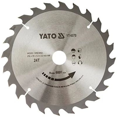 Afbeelding van YATO Cirkelzaagblad Ø250 mm 24T binnendiameter 30