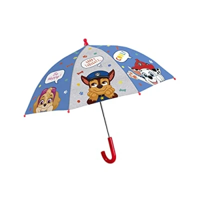 Afbeelding van Blauw met grijze Paw Patrol paraplu