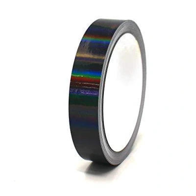Afbeelding van 10 meter Hologram decoratieve Strips Crafting meubels auto motorfiets modelbouw Deco zelfklevende DIY waterdicht (20mm breedte, zwart)