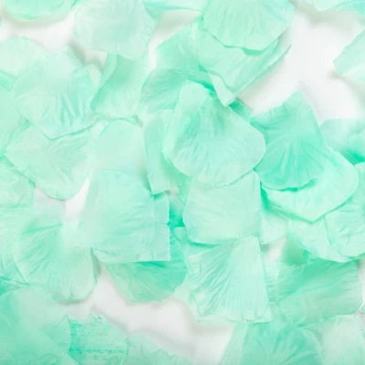 Afbeelding van Rozenblaadjes luxe mintgroen 144 stuks