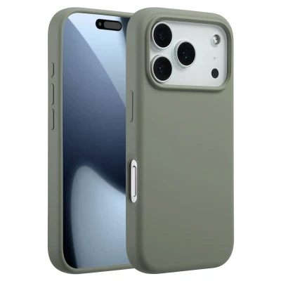Afbeelding van Apple iPhone 17 Pro MagSafe Hoesje Siliconen en TPU (zacht) Accezz Softcase/Backcover Groen Telefoonhoesje