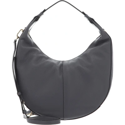 Afbeelding van FURLA Leren Schoudertas Miastella Hobo Soil Grijs