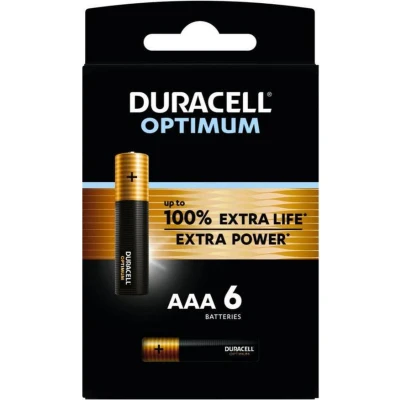 Afbeelding van Duracell Optimum Alkaline AAA batterijen 6 stuks