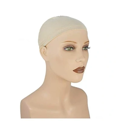 Afbeelding van LUTTMANN® pruiken Bamboe Pruikenmuts hoofdbescherming onder muts in kleur beige draagbaar van mensenhaar, synthetisch haar, hoofddoeken, mutsen, tulbanden of paardrijhelmen