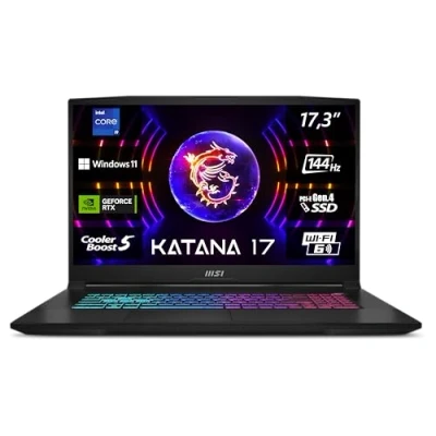 Afbeelding van MSI Katana 17 B13VGK 671 Gaming Laptop 17,3 inch FHD 144Hz Intel Core i9 13900H 16GB DDR5 5200 1TB SSD Nvidia GeForce RTX 4070 Windows 11 Home QWERTZ toetsenbord zwart