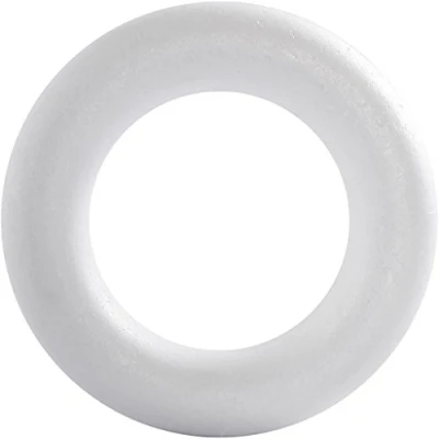 Afbeelding van Creotime Styropor model Ring 21,5 X 4,5 Cm Wit Per Stuk