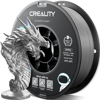 Afbeelding van Creality PETG Filament 1.75mm, Grijs, 1kg, Hoge Precisie, Geurloos, 3D Printer