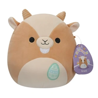 Afbeelding van Originele Squishmallows 7,5 Inch Easter Grant the Tan Geit met een ei