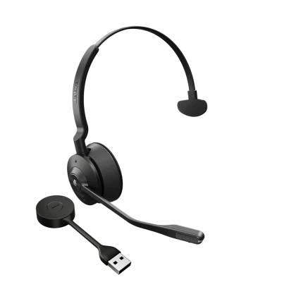 Afbeelding van Jabra Engage 55 On Ear headset Telefoon DECT Mono Zwart Volumeregeling, Microfoon uitschakelbaar (mute),