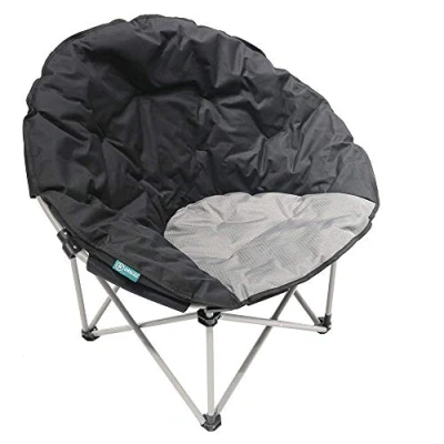 Afbeelding van Homecall Opklapbare kinderstoel voor op de camping 600D polyester/ripstop zwart/grijs