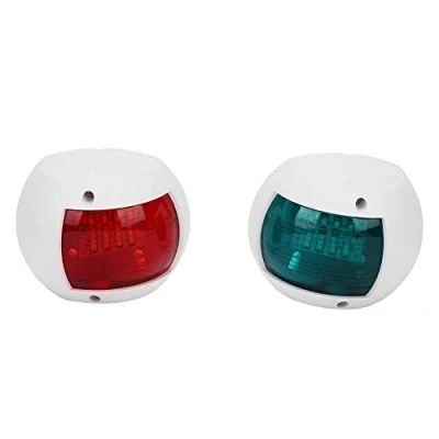 Afbeelding van Bootlicht Paar signaallamp Bolvormig Rood Groen LED Waterdicht Bootnavigatielicht DC12V 24V 3W voor nachtvissen(Wit)