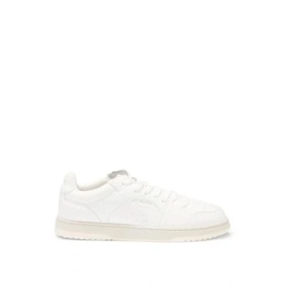 Afbeelding van HUGO BOSS heren Hadrian sneaker met logo in de kleur Gebroken wit, maat: 42
