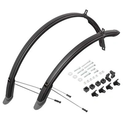 Afbeelding van M Wave Mud Max ll F+R Spatbordset, zwart, 28 inch