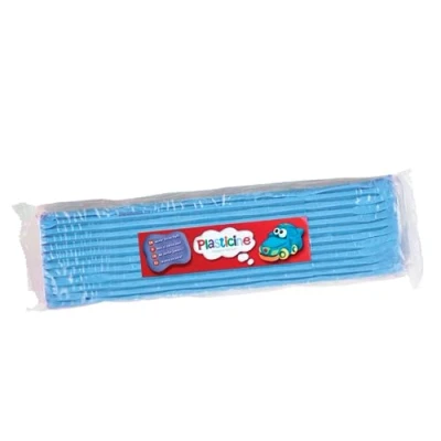 Afbeelding van Plasticine One Colour Slab 400g lichtblauw #06, modelleermateriaal voor kinderen, gemakkelijk te vormen en vormen, sculpturen, modellen stop motion animaties maken