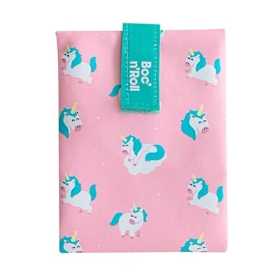 Afbeelding van Roll&#039;eat Boc&#039;n&#039;Roll Mr. Wonderful lunchtas, herbruikbaar, milieuvriendelijk, BPA vrij, Unicorn
