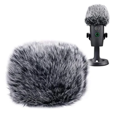 Afbeelding van YOUSHARES Microfoon Harige Voorruit Muff Mic Wind Cover Fur Pop Filter als Foam Compatibel met Blue Yeti Nano