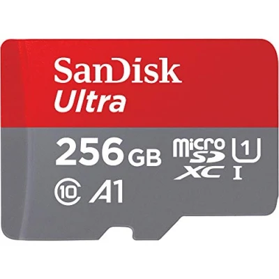 Afbeelding van SanDisk Ultra microSDXC UHS I memory card 256 GB+adapter (for Android smartphones and tablets MIL cameras, A1, C10, U1, 120 MB/s transfer)