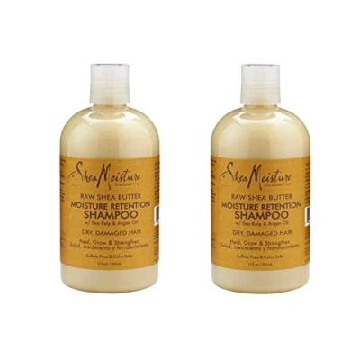 Afbeelding van Shea Moisture Raw Sheaboter vochtopslag shampoo 384 ml x 2